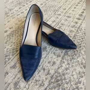 Cole Haan Blue Leather Pointy Flat